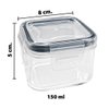 Imagen de Recipiente rectangular 150ml con tapa cierre hermetico