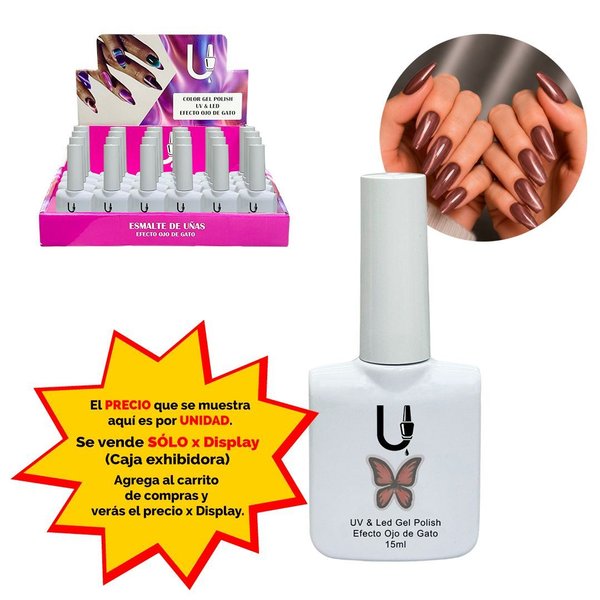 Imagen de Esmalte Ushas semipermanente Cat eye-tono 2