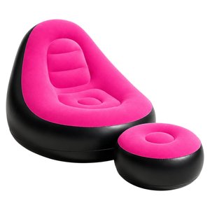 Imagen de Sillón Puff inflable Set sillón + apoya pies - Incluye inflador