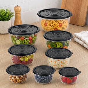 Imagen de Viandas con tapa redondas set X 7 pcs