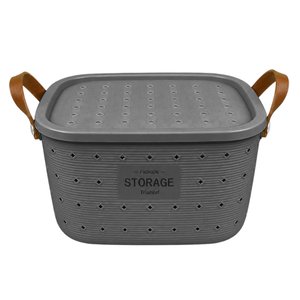 Imagen de Cesta plastica con asas y tapa