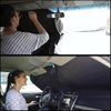 Imagen de Parasol plateado para auto - plegable en bolsa