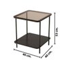 Imagen de Mesa auxiliar mesa ratona - Con estante y tapa vidrio templado