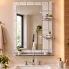 Imagen de Espejo de pared para baño con estantes-decorado-70x50cm.