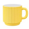 Imagen de Taza ceramica blanco interior ondeado exterior 8x7,5cm-vario