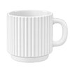 Imagen de Taza ceramica blanco interior ondeado exterior 8x7,5cm-vario