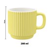 Imagen de Taza ceramica blanco interior ondeado exterior 8x7,5cm-vario