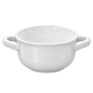 Imagen de Bowl de ceramica blanca con asas 15x7,5cm