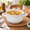 Imagen de Bowl de ceramica blanca con asas 15x7,5cm