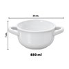 Imagen de Bowl de ceramica blanca con asas 15x7,5cm
