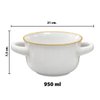 Imagen de Bowl de ceramica con asas-borde color-15x7,5cm - varios colo