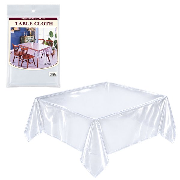 Imagen de Mantel de PVC transparente rectangular 183x137cm