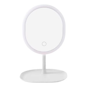Imagen de Espejo led de mesa ovalado con pie USB