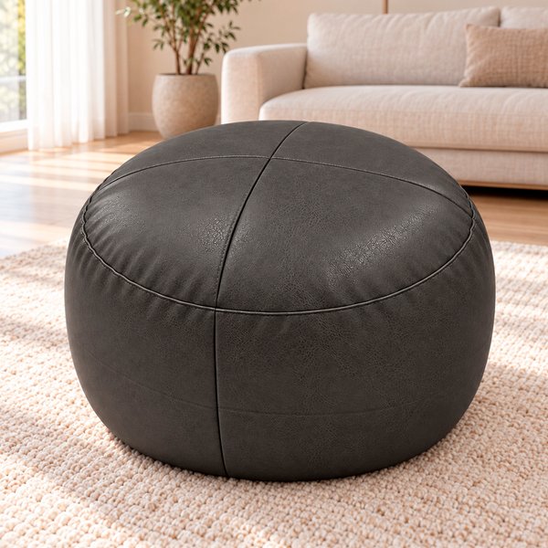 Imagen de Puff en Eco cuero  - Colores lisos