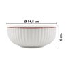 Imagen de Bowl ceramica brilloso blanco  14x6cm-borde color-exterior o
