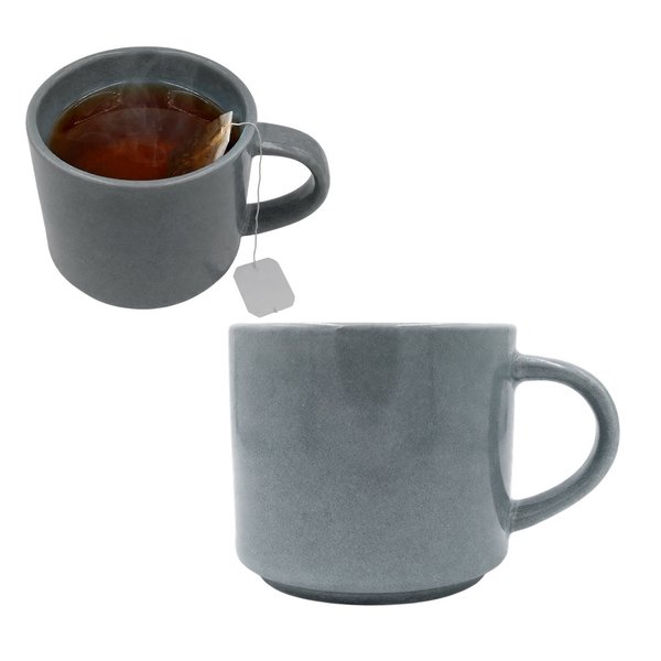 Imagen de Taza ceramica gris 9x8,5cm.