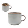 Imagen de Taza ceramica brilloso 9,5x8cm.-borde marron