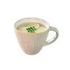 Imagen de Taza ceramica brilloso blanco 10,5x9cm.-exterior ondeado