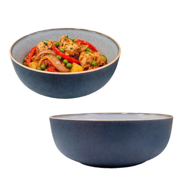 Imagen de Bowl ceramica mate 17,5x6cm- borde y exterior oscuro