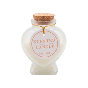Imagen de Vela aromatica en frasco CORAZON C/U 7X6cm- 3 colores