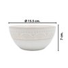 Imagen de Bowl ceramica blanco 15,5x7,5cm-borde estampado