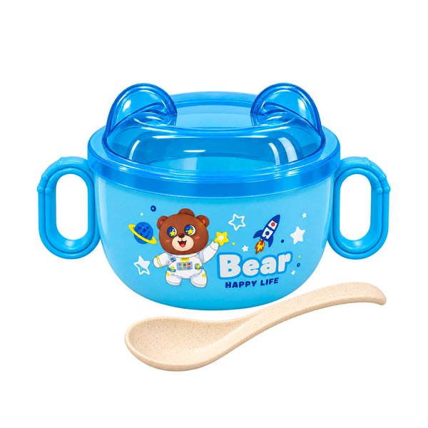 Imagen de Lanchera infantil con cuchara-redonda con asas