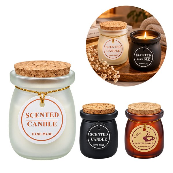 Imagen de Vela aromatica en frasco C/U 15x6,5cm-2 colores