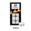 Imagen de Velas blancas chatas x 10pc-3,5x1,5cm-4,5 horas en caja