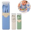 Imagen de Cubiertos plastico PP-set en estuche-20,5x4,5x2,5cm-4 colore