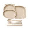 Imagen de Plato infantil con divisiones-cubiertos-plastico PP-Gato 4 c