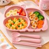 Imagen de Plato infantil con divisiones-cubiertos-plastico PP-Gato 4 c