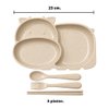 Imagen de Plato infantil con divisiones-cubiertos-plastico PP-Gato 4 c