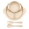 Imagen de Plato infantil con divisiones-plato hondo-cubiertos-plastico