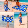 Imagen de Pareo estampado 165x114cm seda artificial con flecos