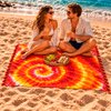 Imagen de Pareo estampado 165x114cm seda artificial con flecos