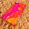 Imagen de Pareo estampado 165x114cm seda artificial con flecos