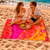 Imagen de Pareo estampado 165x114cm seda artificial con flecos