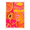 Imagen de Pareo estampado 165x114cm seda artificial con flecos