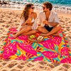 Imagen de Pareo estampado 165x114cm seda artificial con flecos