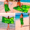 Imagen de Pareo estampado 165x114cm seda artificial con flecos