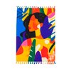 Imagen de Pareo estampado 165x114cm seda artificial con flecos