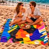 Imagen de Pareo estampado 165x114cm seda artificial con flecos
