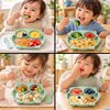 Imagen de Plato infantil con divisiones-cubiertos-plastico PP-Buho 4 c