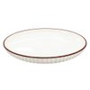 Imagen de Plato ceramica brilloso blanco 10inch-borde color ondeado