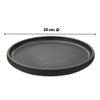 Imagen de Plato ceramica negro 8inch-borde ondeado