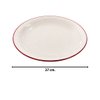 Imagen de Plato ceramica redondo circulos color -26,5cm.-4 colores