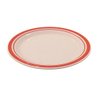 Imagen de Plato ceramica redondo borde a rayas-26,5cm.-4 colores