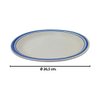 Imagen de Plato ceramica redondo borde a rayas-26,5cm.-4 colores