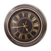 Imagen de Reloj de pared redondo tipo antiguo negro-dorado 45cm.