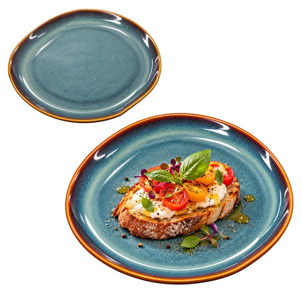 Imagen de Plato ceramica brilloso verde 8,5inch